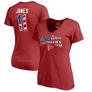 Add Julio Jones Atlanta Falcons NFL Pro Line by Fanatics Branded Women's Banner Wave Name & Number T-Shirt - Red To Your NFL Collection