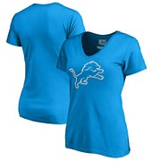 Add Detroit Lions NFL Pro Line by Fanatics Branded Women's Primary Logo V-Neck T-Shirt - Blue To Your NFL Collection