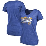 Add Los Angeles Rams NFL Pro Line by Fanatics Branded Women's Hometown Collection Tri-Blend V-Neck T-Shirt - Royal To Your NFL Collection