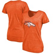 Add Denver Broncos NFL Pro Line by Fanatics Branded Women's Distressed Team Logo Tri-Blend T-Shirt - Orange To Your NFL Collection