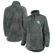 Add Miami Dolphins Concepts Sport Women's Trifecta Snap-Up Jacket - Charcoal To Your NFL Collection