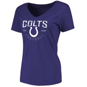 Add Indianapolis Colts NFL Pro Line Women's Live For It V-Neck T-Shirt - Royal To Your NFL Collection