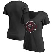 Add Atlanta Falcons NFL Pro Line Women's Firefighter V-Neck T-Shirt - Black To Your NFL Collection