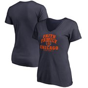 Add Chicago Bears NFL Pro Line Women's Faith Family T-Shirt - Navy To Your NFL Collection