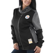 Add Pittsburgh Steelers Majestic Women's Speed Fly Lightweight Full-Zip Fleece Jacket - Black To Your NFL Collection