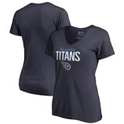 Add Tennessee Titans NFL Pro Line by Fanatics Branded Women's Nostalgia T-Shirt - Navy To Your NFL Collection