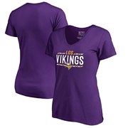 Add Minnesota Vikings NFL Pro Line by Fanatics Branded Women's Arriba Plus Size V-Neck T-Shirt - Purple To Your NFL Collection