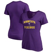 Add Minnesota Vikings NFL Pro Line by Fanatics Branded Women's Vintage Collection Victory Arch Plus Size V-Neck T-Shirt - Purple To Your NFL Collection