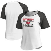 Add Tampa Bay Buccaneers NFL Pro Line by Fanatics Branded Women's Free Line Raglan Tri-Blend T-Shirt - White To Your NFL Collection