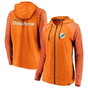 Add Miami Dolphins NFL Pro Line by Fanatics Branded Women's Made to Move Color Blast Full-Zip Raglan Hoodie – Orange/Heathered Orange To Your NFL Collection