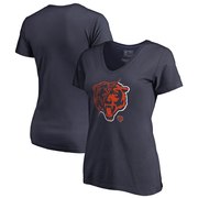 Add Chicago Bears NFL Pro Line by Fanatics Branded Women's X-Ray Slim Fit V-Neck T-Shirt - Navy To Your NFL Collection