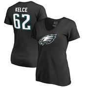 Add Jason Kelce Philadelphia Eagles NFL Pro Line by Fanatics Branded Women's Player Icon Name & Number Slim Fit T-Shirt – Black To Your NFL Collection