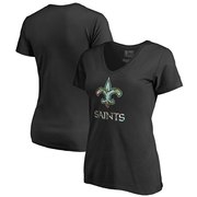 Add New Orleans Saints NFL Pro Line by Fanatics Branded Women's Lovely V-Neck T-Shirt - Black To Your NFL Collection