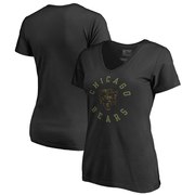 Add Chicago Bears NFL Pro Line by Fanatics Branded Women's Camo Collection Liberty V-Neck T-Shirt – Black To Your NFL Collection