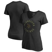 Add Minnesota Vikings NFL Pro Line by Fanatics Branded Women's Camo Collection Liberty V-Neck T-Shirt – Black To Your NFL Collection