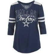 Add Dallas Cowboys Women's Mila 3/4-Sleeve V-Neck T-Shirt - Navy To Your NFL Collection