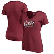 Add Larry Fitzgerald Arizona Cardinals NFL Pro Line by Fanatics Branded Women's 2nd All-Time Career Receiving Yards V-Neck T-Shirt – Cardinal To Your NFL Collection