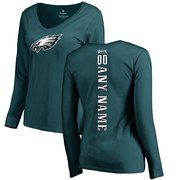 Add Philadelphia Eagles Pro Line Women's Personalized Backer Long Sleeve T-Shirt - Green To Your NFL Collection