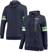 Add Seattle Seahawks Majestic Women's Athletic Tradition Full-Zip Hoodie - Heathered College Navy To Your NFL Collection