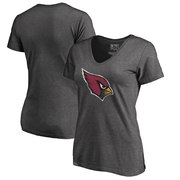 Add Arizona Cardinals NFL Pro Line by Fanatics Branded Women's Plus Sizes Distressed Team Logo Tri-Blend T-Shirt - Charcoal To Your NFL Collection