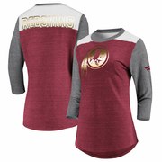 Add Washington Redskins NFL Pro Line by Fanatics Branded Women's Iconic 3/4 Sleeve T-Shirt – Burgundy/Heathered Gray To Your NFL Collection