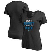 Add Detroit Lions NFL Pro Line by Fanatics Branded Women's Against The World V-Neck T-Shirt - Black To Your NFL Collection