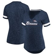 Add Denver Broncos Majestic Women's Through Thick or Thin V-Notch T-Shirt – Navy To Your NFL Collection