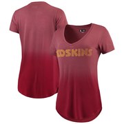 Add Washington Redskins 5th & Ocean by New Era Women's Dip Dye V-Neck T-Shirt – Burgundy To Your NFL Collection