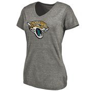 Add Jacksonville Jaguars NFL Pro Line Women's Distressed Team Tri-Blend T-Shirt - Ash To Your NFL Collection