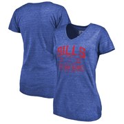 Add Buffalo Bills NFL Pro Line by Fanatics Branded Women's Personalized Flanker Tri-Blend T-Shirt - Royal To Your NFL Collection