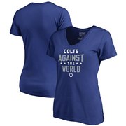 Add Indianapolis Colts NFL Pro Line by Fanatics Branded Women's Against The World V-Neck T-Shirt - Royal To Your NFL Collection