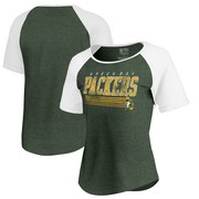 Add Green Bay Packers NFL Pro Line by Fanatics Branded Women's Throwback Collection Fast Pass Tri-Blend T-Shirt - Green To Your NFL Collection