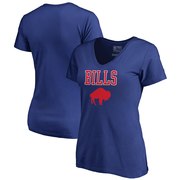 Add Buffalo Bills NFL Pro Line by Fanatics Branded Women's Vintage Team Lockup V-Neck T-Shirt - Royal To Your NFL Collection