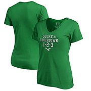 Order Philadelphia Eagles NFL Pro Line by Fanatics Branded Women's Hometown Collection TD 1-2-3 T-Shirt - Kelly Green at low prices.