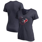 Add Houston Texans NFL Pro Line by Fanatics Branded Women's X-Ray Slim Fit V-Neck T-Shirt - Navy To Your NFL Collection