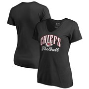 Order Kansas City Chiefs NFL Pro Line by Fanatics Branded Women's Victory Script V-Neck T-Shirt -Black at low prices.