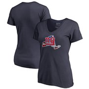 Add New York Giants NFL Pro Line by Fanatics Branded Women's Banner State V-Neck T-Shirt – Navy To Your NFL Collection
