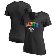 Add New Orleans Saints NFL Pro Line by Fanatics Branded Women's Pride T-Shirt - Black To Your NFL Collection