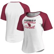 Add Arizona Cardinals NFL Pro Line by Fanatics Branded Women's Free Line Raglan Tri-Blend T-Shirt - White To Your NFL Collection