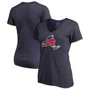 Add Buffalo Bills NFL Pro Line by Fanatics Branded Women's Banner State V-Neck T-Shirt – Navy To Your NFL Collection