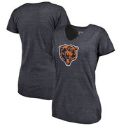 Add Chicago Bears Fanatics Branded Women's Throwback Logo Tri-Blend V-Neck T-Shirt - Navy To Your NFL Collection