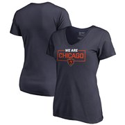 Add Chicago Bears NFL Pro Line by Fanatics Branded Women's We Are Icon V-Neck T-Shirt – Navy To Your NFL Collection