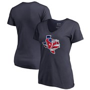 Add Houston Texans NFL Pro Line by Fanatics Branded Women's Banner State V-Neck T-Shirt – Navy To Your NFL Collection