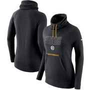 Add Pittsburgh Steelers Nike Women's Tri-Blend Modern Funnel Hoodie - Black To Your NFL Collection