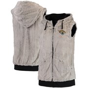 Add Jacksonville Jaguars Antigua Women's Rant Hooded Full-Zip Vest – Silver/Black To Your NFL Collection