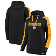 Add Pittsburgh Steelers NFL Pro Line by Fanatics Branded Women's Plus Size Color Block Pullover Hoodie – Black/Gold To Your NFL Collection