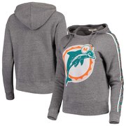 Add Miami Dolphins Junk Food Women's Sunday Liberty Pullover Hoodie - Heathered Gray To Your NFL Collection