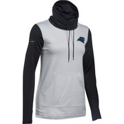 Add Carolina Panthers Under Armour Women's Combine Authentic French Terry Cowl Neck Sweatshirt - Heathered Gray/Black To Your NFL Collection