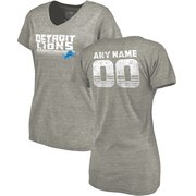 Add Detroit Lions NFL Pro Line by Fanatics Branded Women's Personalized Retro Tri-Blend V-Neck T-Shirt - Heathered Gray To Your NFL Collection