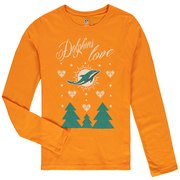 Add Miami Dolphins Youth Holiday First Snowfall Long Sleeve T-Shirt – Orange To Your NFL Collection